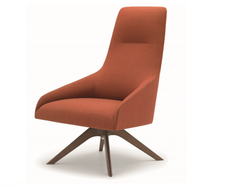 ALYA BU1521 - Swivel upholstered armchair high-back by Andreu World - view 2
